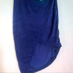 Blue mini wrap skirt